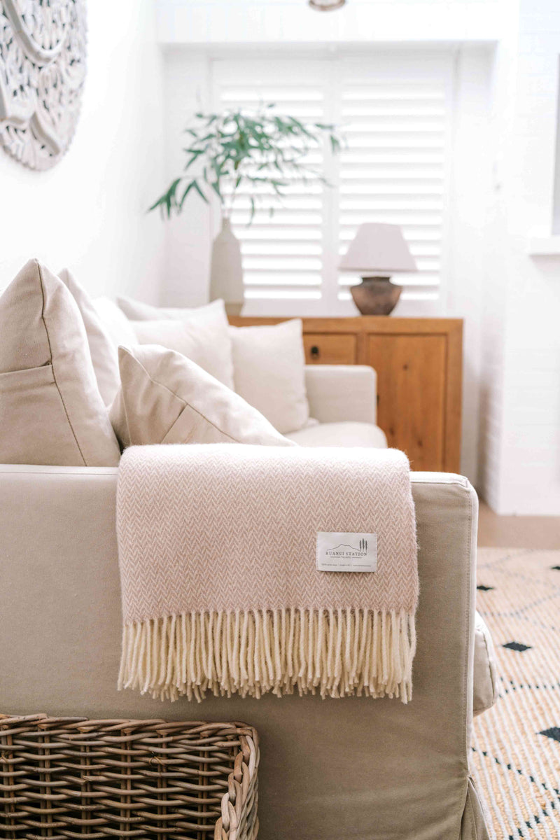 Ruanui Red Throw NZ Made Wool Throw Blankets