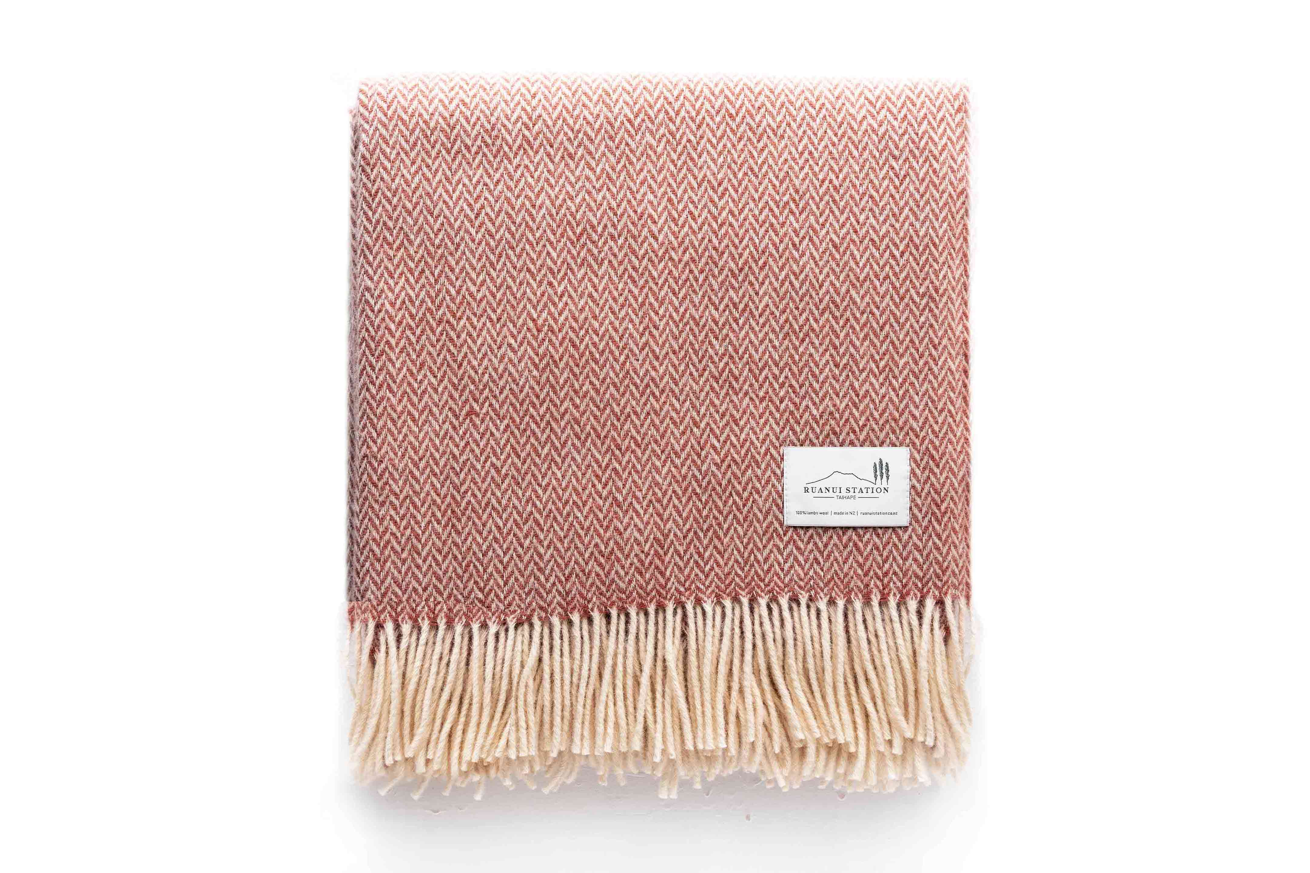 Pipipi Pink Wool Throw NZ Made Wool Throw Blanket – ruanuistation