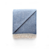 Blue cliffs blue throw