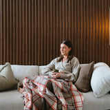 Ruanui Red Check Throw