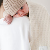 Waipapa White Baby Waffle Blanket