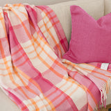 Okahu Orange Check Throw