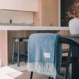 Blue Cliffs Blue Throw