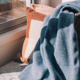 Blue Cliffs Blue Throw
