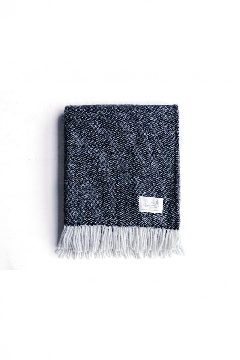 Napiers Bush Navy Throw