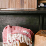 Ruanui red throw (Chevron pattern)
