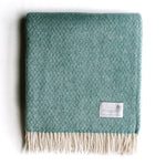 wool throw green