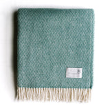 wool throw green