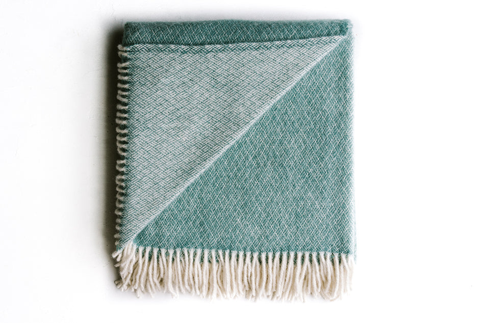nz wool throw green